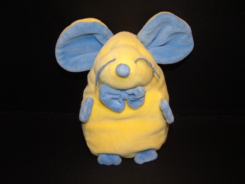ANNA CLUB PLUSH MUIS MOUSE BOY STANDING VELOURS GEEL, Kinderen en Baby's, Speelgoed | Knuffels en Pluche, Nieuw, Overige typen