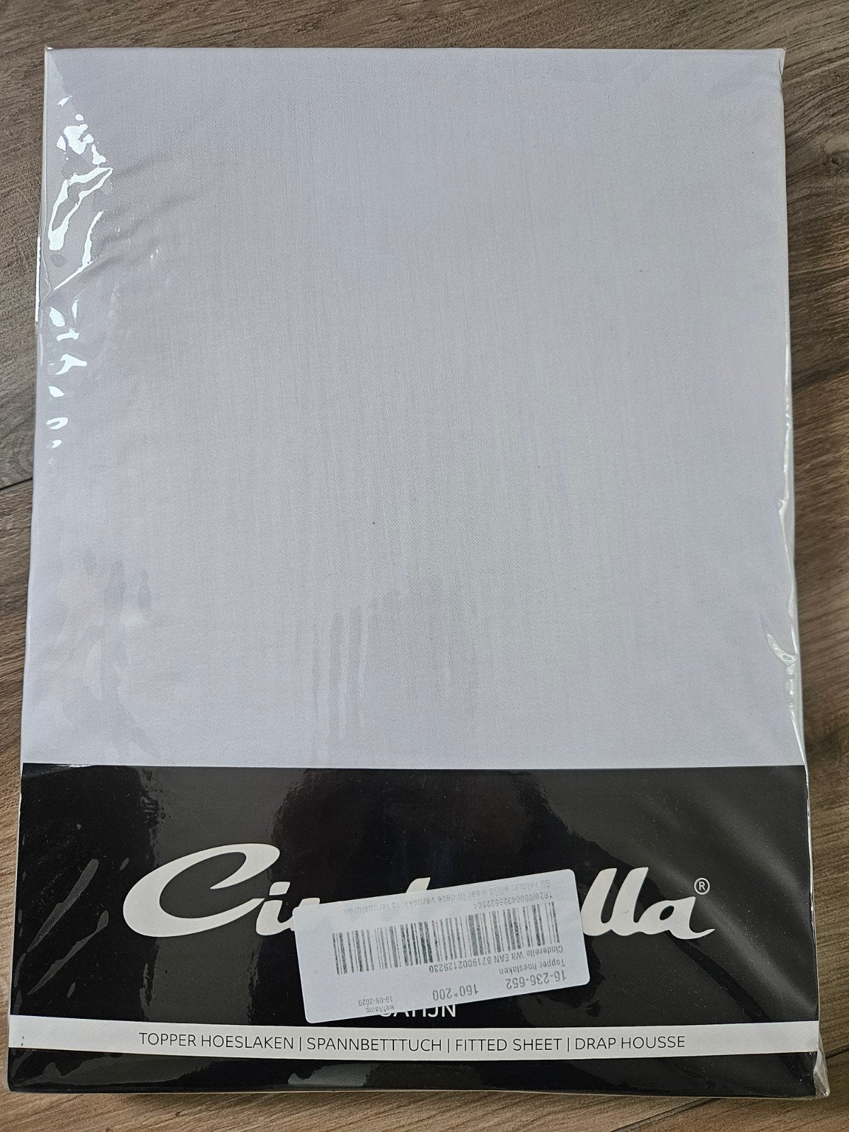 Cinderella Satijn Topper Hoeslaken Wit 160x200 - Nieuw, Overige materialen, Ophalen of Verzenden, Cinderella, Wit
