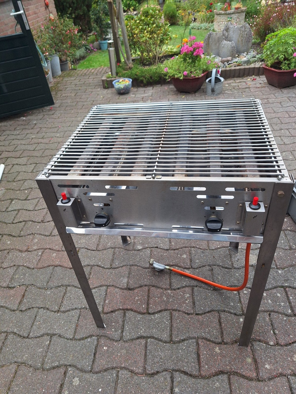 Hendi Slagers B B Q RVS met braadslee, Tuin en Terras, Gasbarbecues, Ophalen, Gebruikt