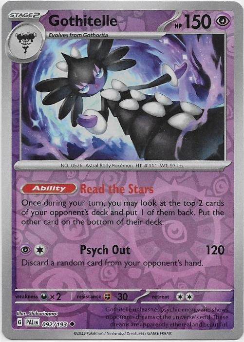 Paldea Evolved,  Gothitelle [reverse] 92/193, Verzenden, Nieuw, Losse kaart