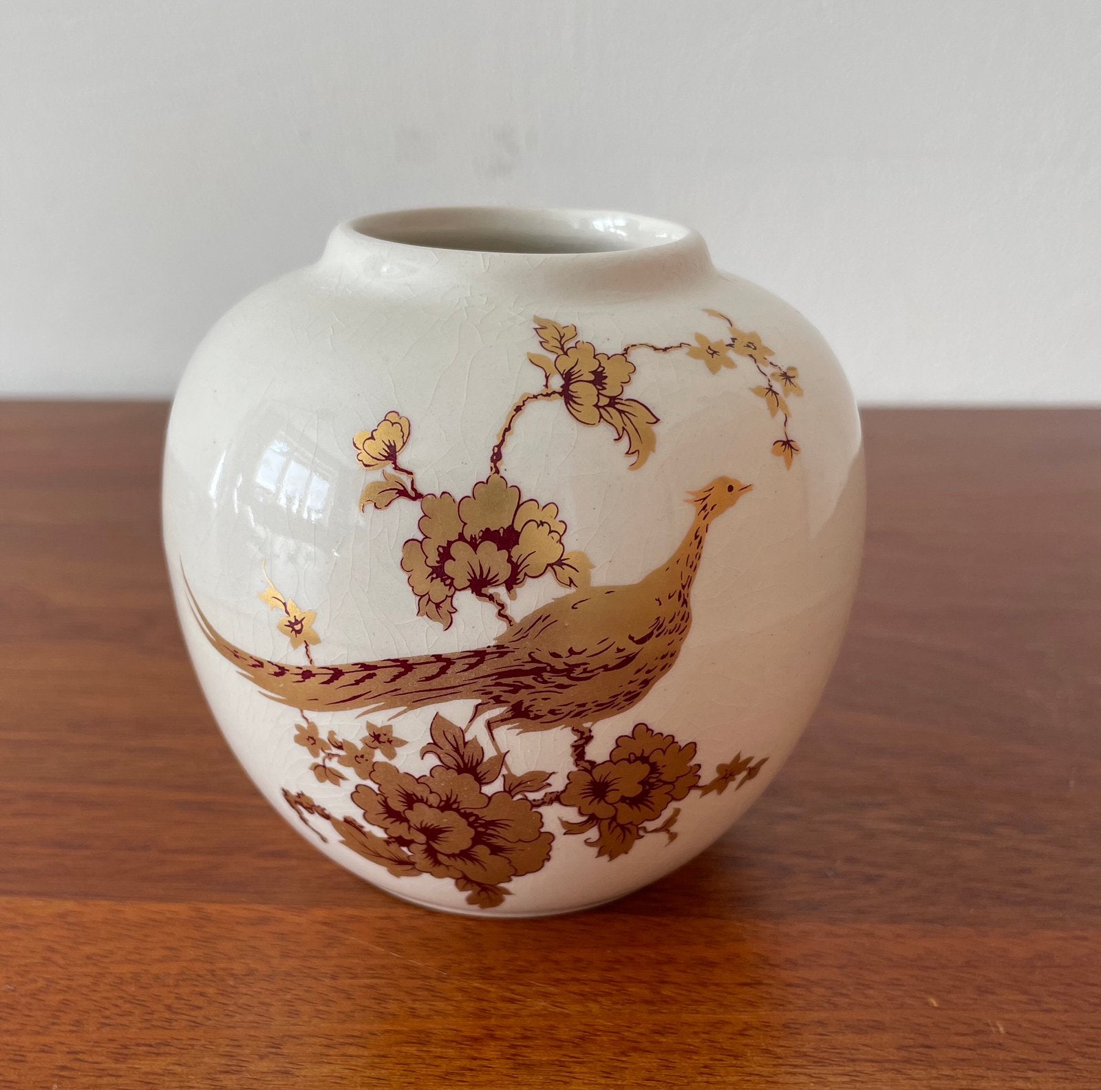 Klein gemberpotje papegaai motief, Antiek en Kunst, Antiek | Vazen, Ophalen of Verzenden