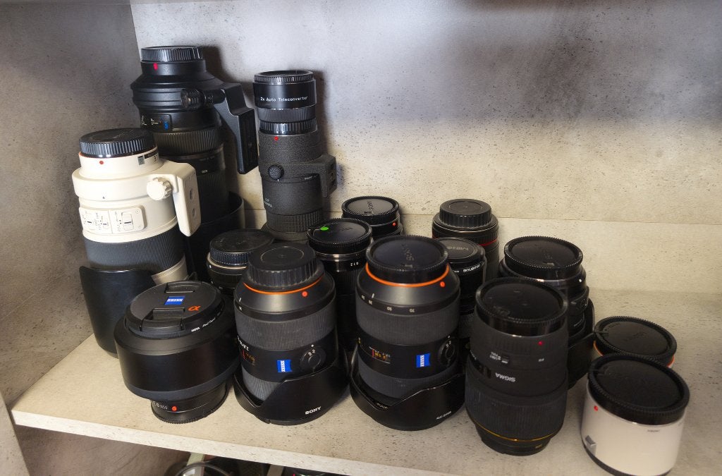 A-mount lenzen voor Sony, fullframe, aboluut toplenzen, Ophalen of Verzenden, Gebruikt, Sony A-mount, Toebehoren
