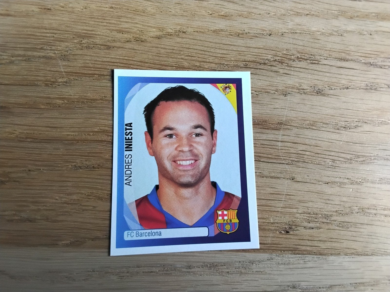 Panini Sticker Champions League 2007/2008 Andrés Iniesta, Ophalen of Verzenden, Zo goed als nieuw, Buitenlandse clubs, Poster, Plaatje of Sticker
