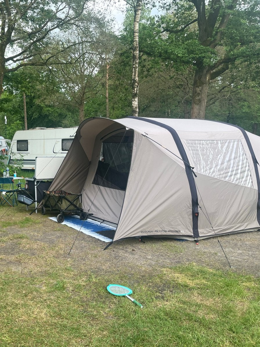 Airseconds polycotton 4.2 opblaastent, Caravans en Kamperen, Ophalen, Zo goed als nieuw, Tot en met 4