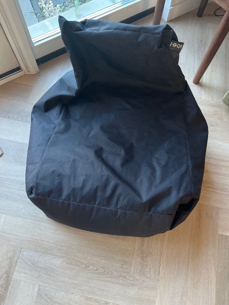 Zitzak Label zwart, Huis en Inrichting, Ophalen, Zo goed als nieuw, Zwart, Zitzak