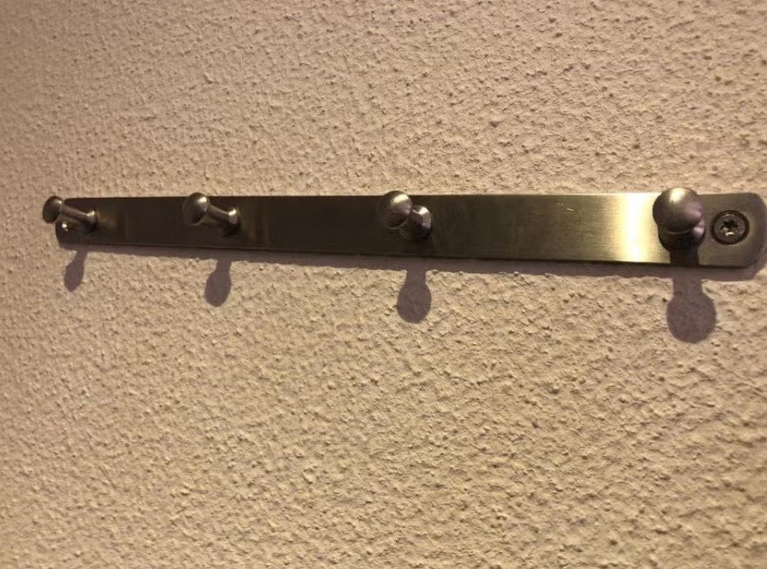wandkapstok met 4 haken, Gebruikt, Minder dan 100 cm, Metaal, Ophalen
