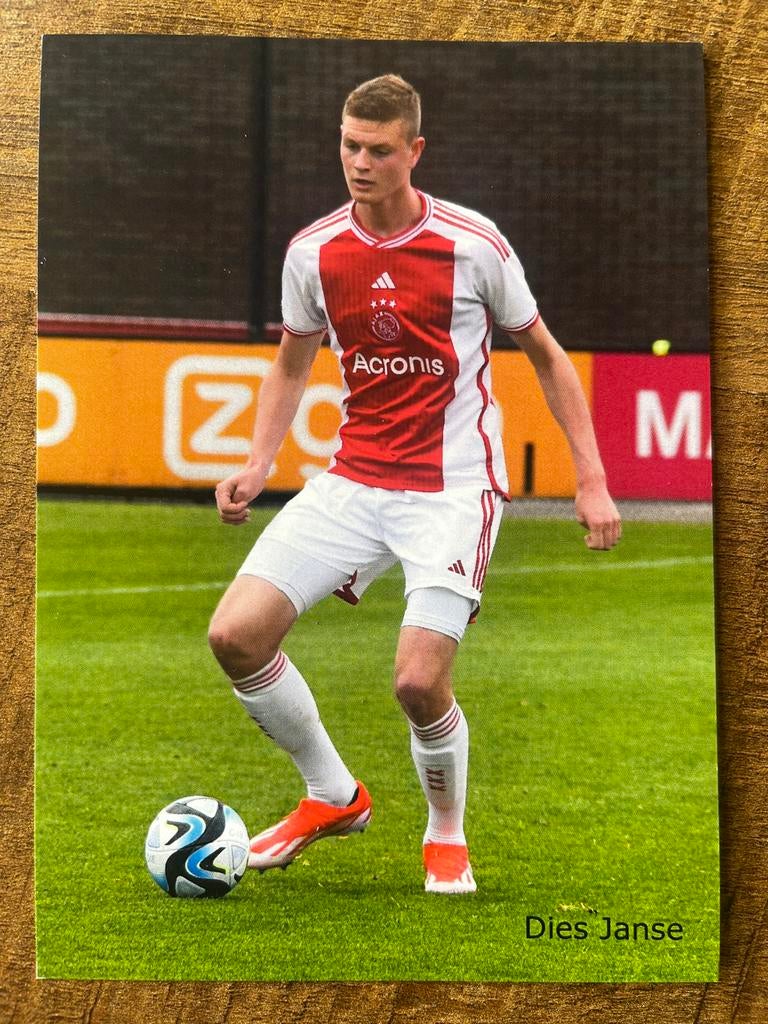 Zeldzame Dies Janse Ajax Spelerskaart - FC Groningen, Ophalen of Verzenden, Zo goed als nieuw, Ajax, Spelerskaart
