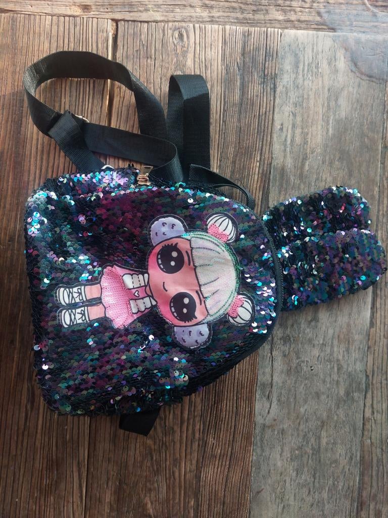 Glitter rugtasje, Ophalen of Verzenden, Zo goed als nieuw