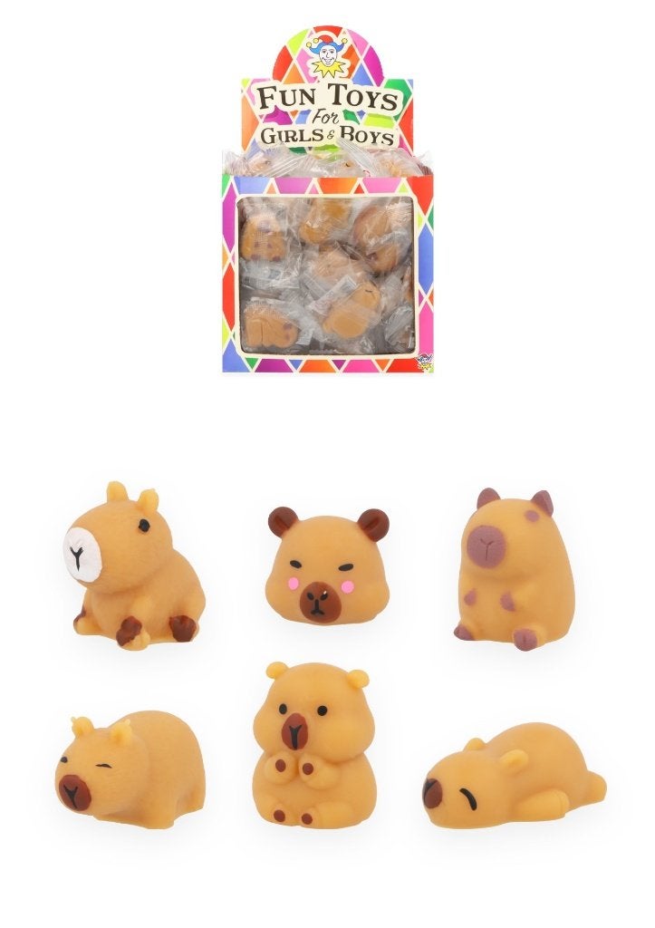 PARTIJ CAPYBARA SQUISHY SPEELGOED 6 ASSORTI, ., Nieuw, Ophalen of Verzenden, .