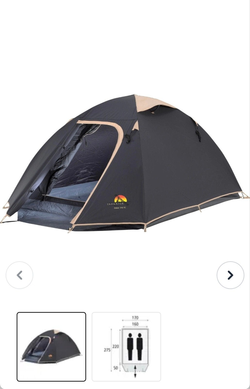 tent Safarica dakar 170TC, Ophalen of Verzenden, Gebruikt