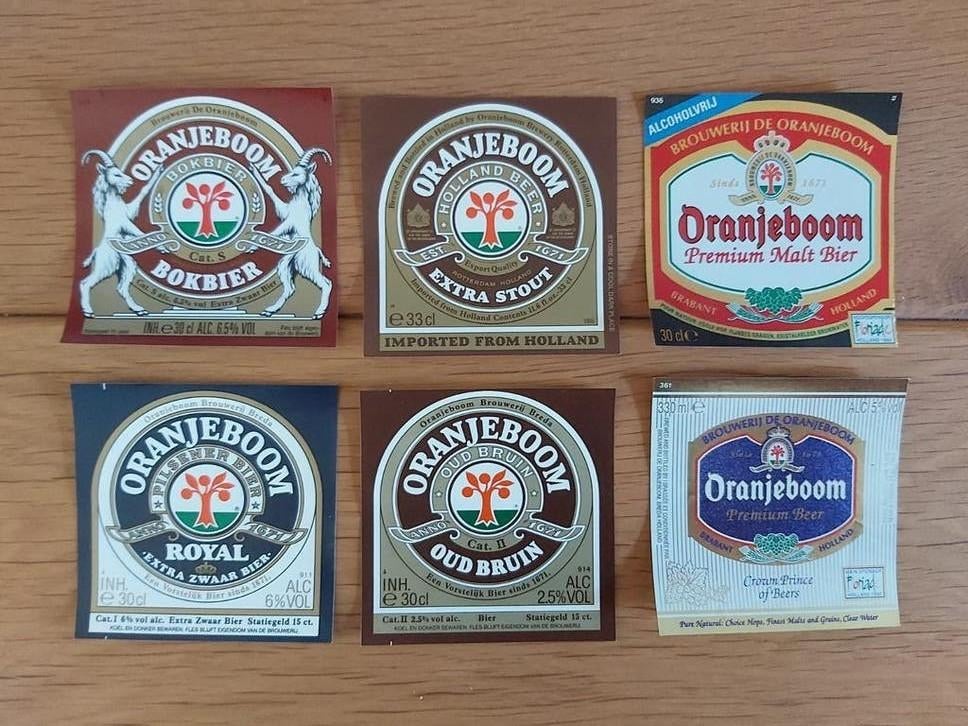 Bieretiketten collectie: Breda, Oranjeboom, Brouwers Bier, Ophalen of Verzenden, Nieuw