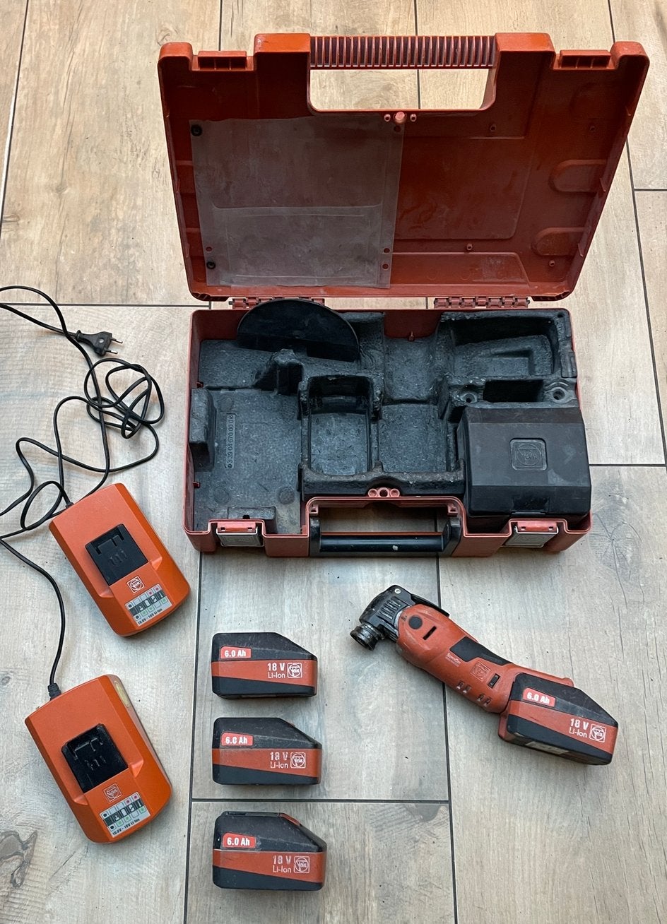 Fein multitool set accu acculader, Ophalen of Verzenden, Gebruikt