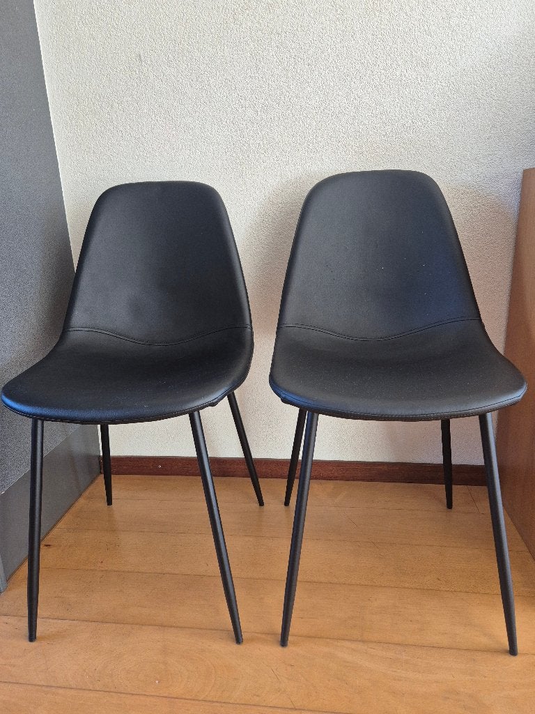 Vier eetkamerstoelen zwart van House Doctor, Ophalen, Gebruikt, Zwart, Vier