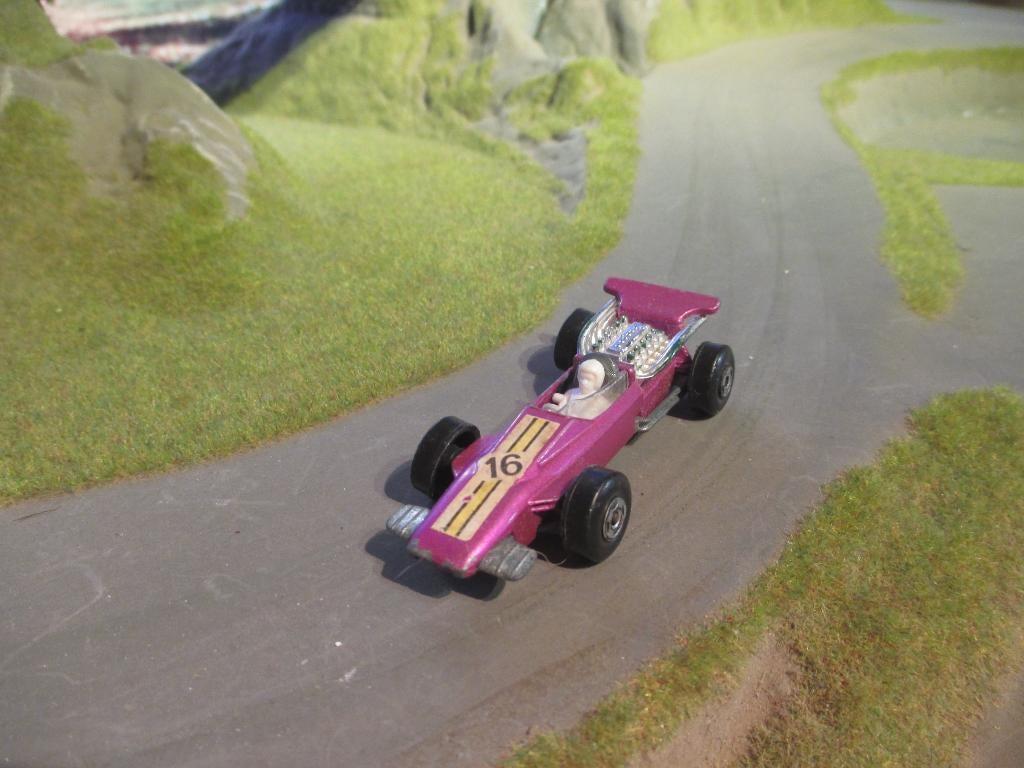 1/55 Formula 1 - Matchbox MB34 1971 lila-metallic F1, Ophalen of Verzenden, Gebruikt, Auto