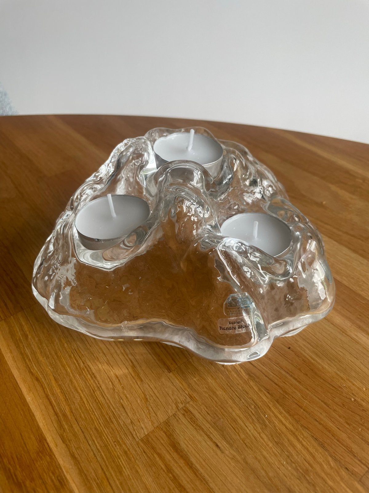 Vintage Sea Glasbruk 'Isberg' Theelichthouder - Renate Stock, Ophalen of Verzenden