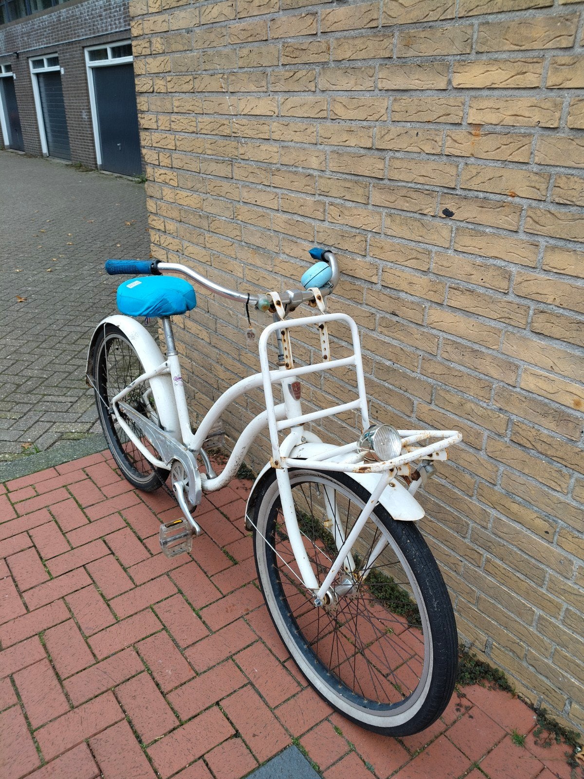 Witte gebruikt damesfiets - 26", Ophalen, Terugtraprem, Gebruikt, Staal