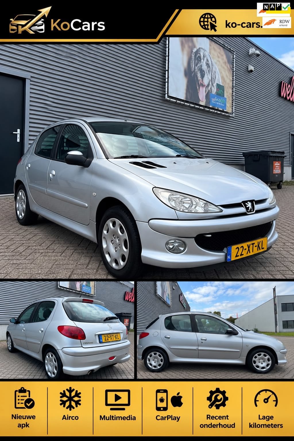 Peugeot 206 / Apk / Airco / Carplay / Nieuwe APK, Auto's, Voorwielaandrijving, 31 €/maand, 4 cilinders, Origineel Nederlands