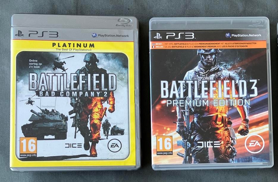 PlayStation 3 games: Battlefield en Battlefield 3, Vanaf 18 jaar, Shooter, 1 speler, Ophalen of Verzenden