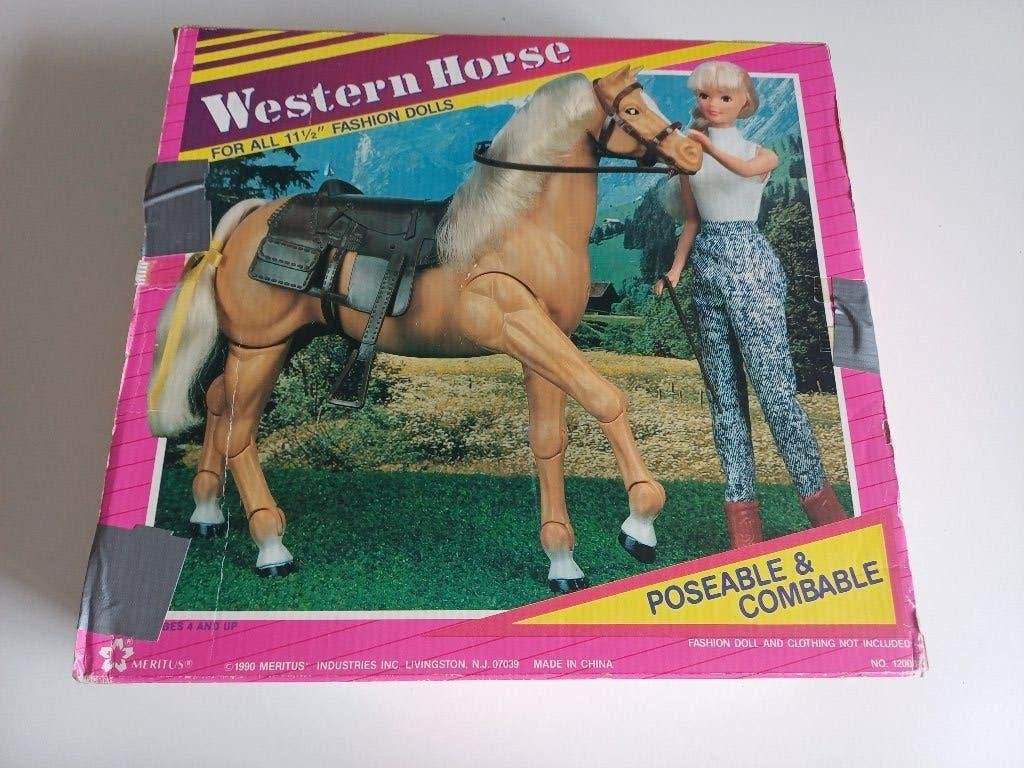  vintage Western Horse van Meritus, uit 1990,, Ophalen of Verzenden, Gebruikt