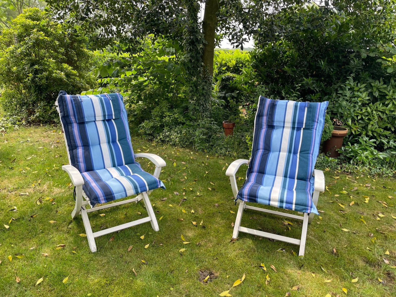 5 tuinstoel kussens Living colors, Ophalen, Zo goed als nieuw