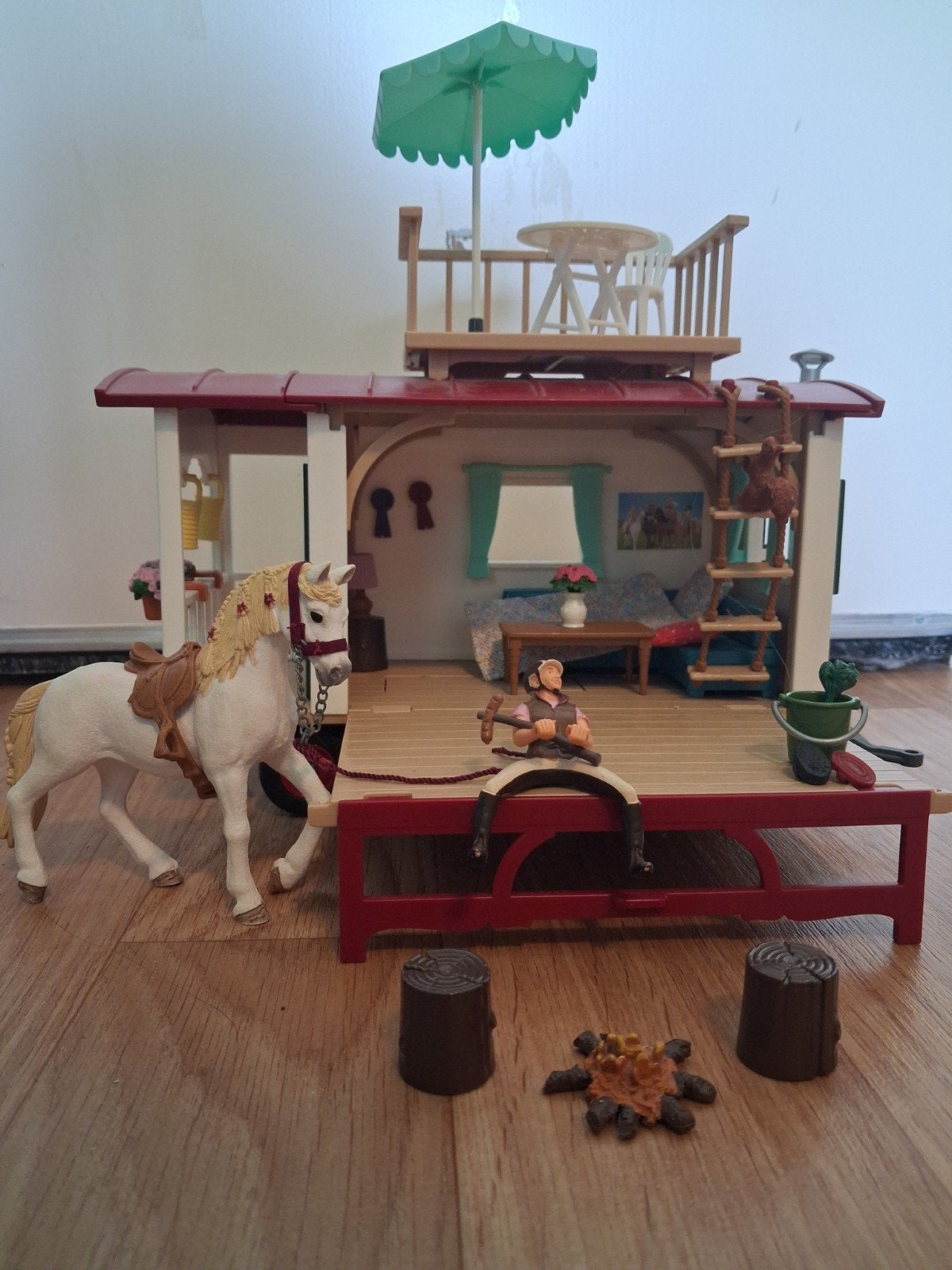 Schleich set caravan 42415, Ophalen, Zo goed als nieuw