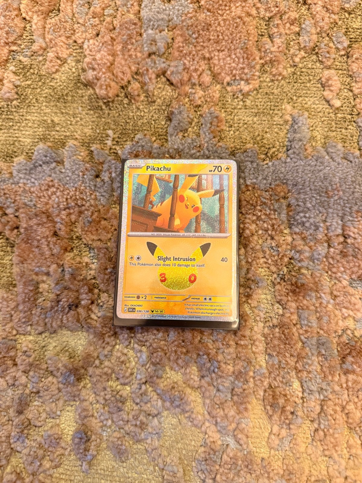Pokémon 30th Anniversary Pikachu 036/128 – Holo, Ophalen of Verzenden, Nieuw, Losse kaart