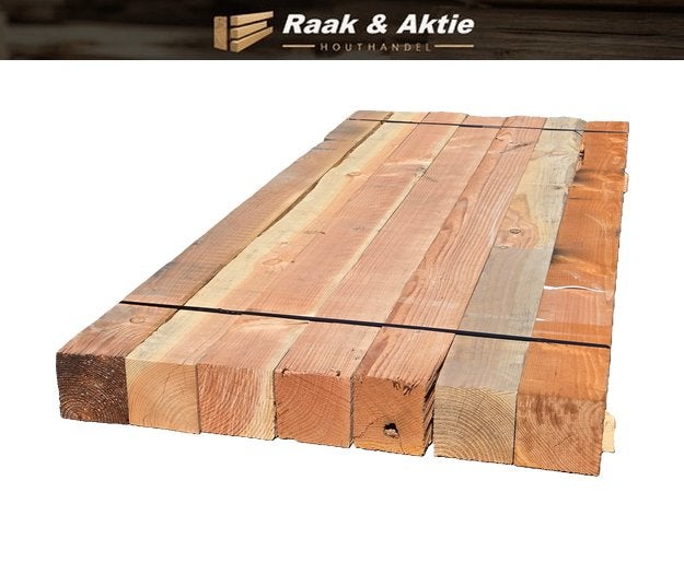 7 Douglas palen 15x15 cm fijnbezaagd / 2.50 m lang nr: TB24, Ophalen, Nieuw, 180 tot 250 cm, Palen