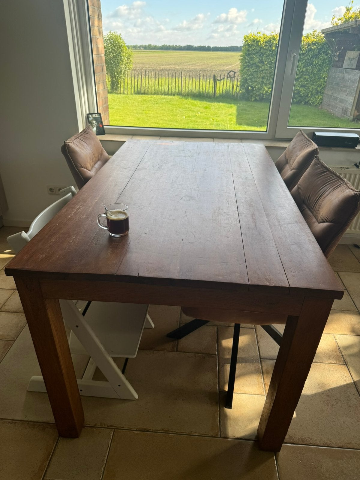 Gratis eetkamertafel, Huis en Inrichting, Ophalen, 50 tot 100 cm, Zo goed als nieuw, 150 tot 200 cm