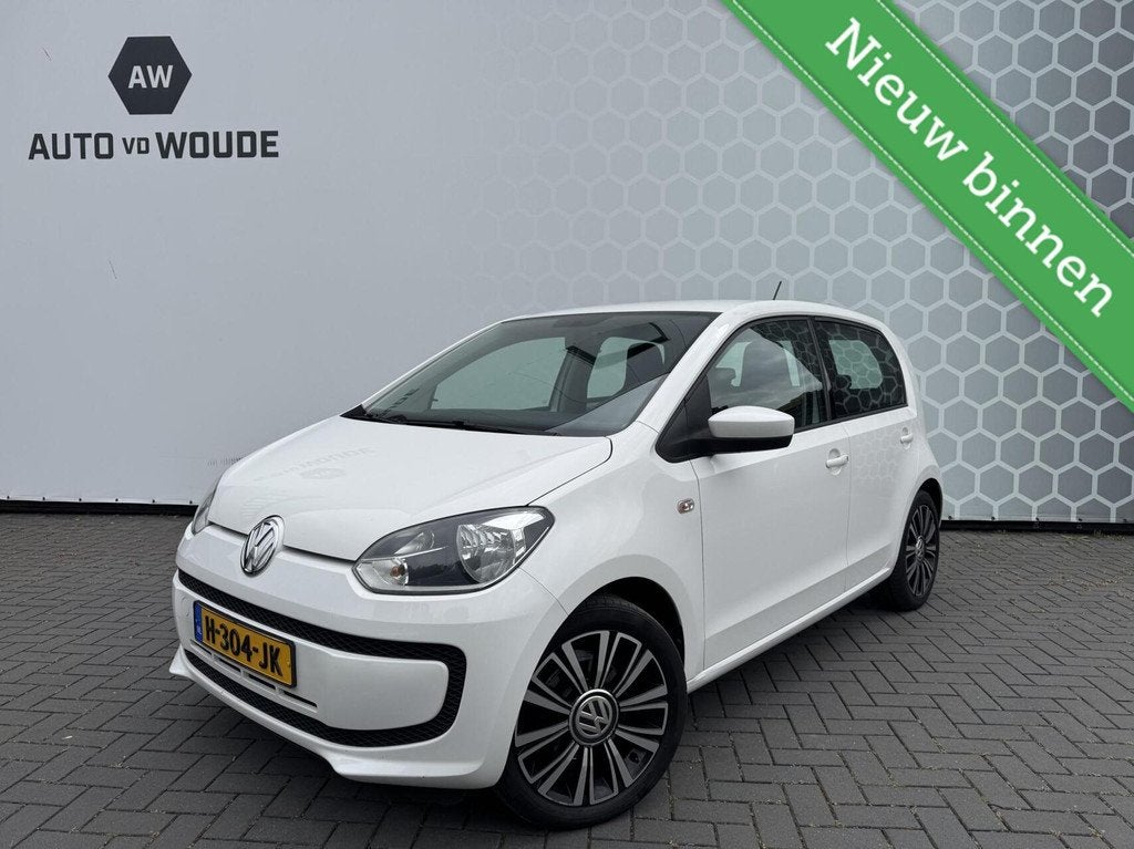 Volkswagen Up! 1.0 high up! BlueMotion ASG Automaat DSG, Auto's, Stof, Gebruikt, 4 stoelen, Wit