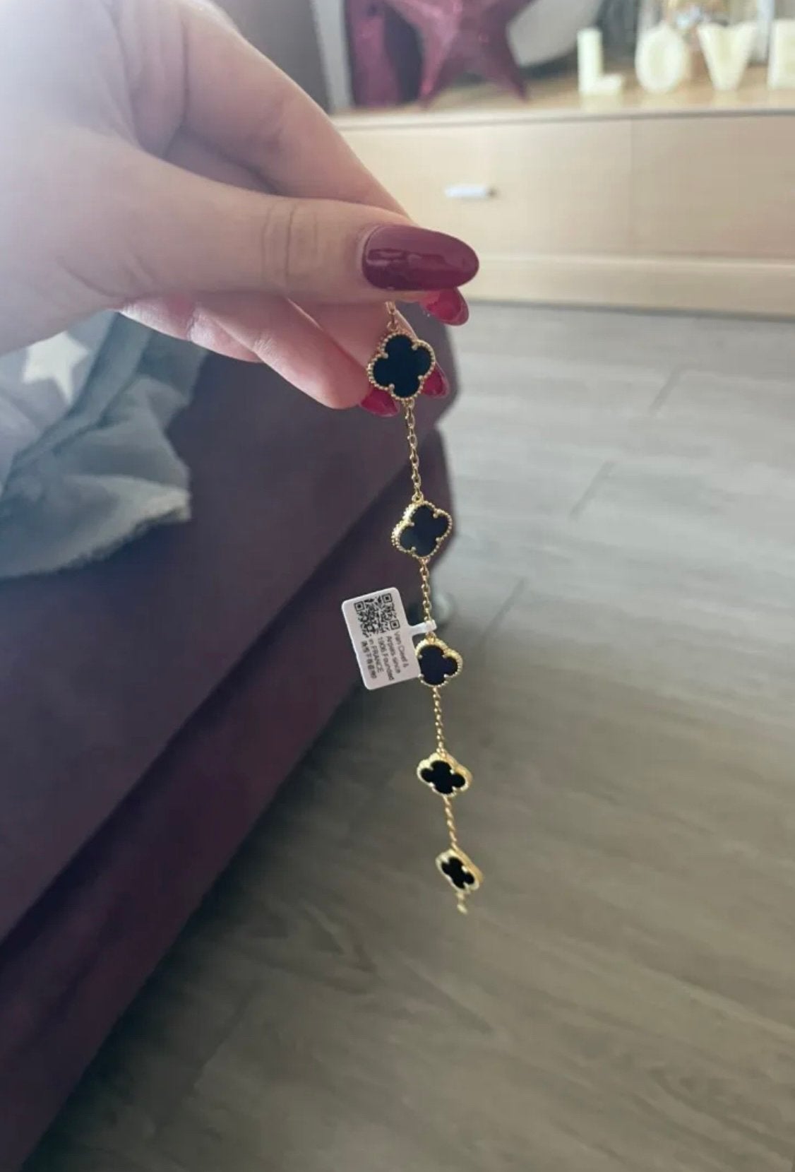 VAN CLEEF ARMBAND, Sieraden, Tassen en Uiterlijk, Ophalen of Verzenden, Nieuw, Zwart