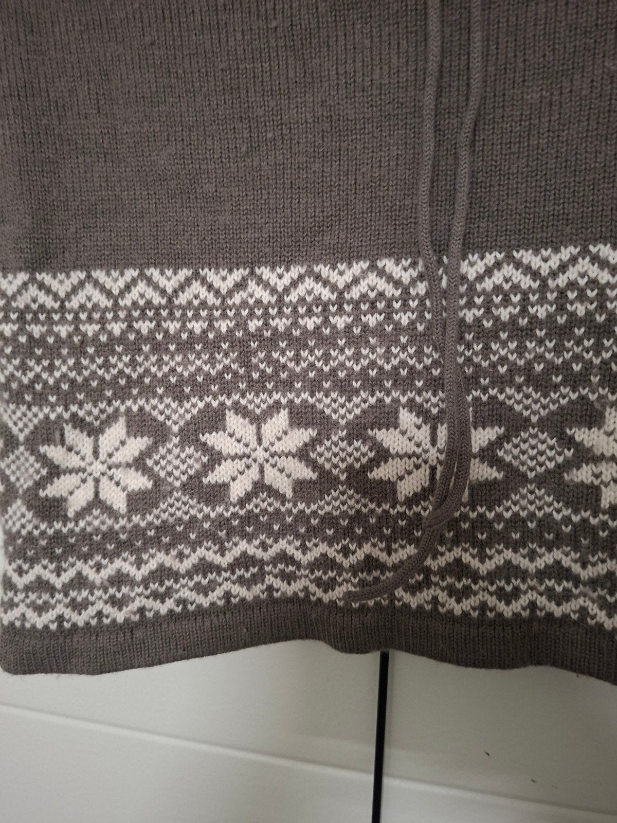 Hema gebreide rok met Noorse print, maat M, Maat 38/40 (M), Bruin, Ophalen of Verzenden, Gedragen