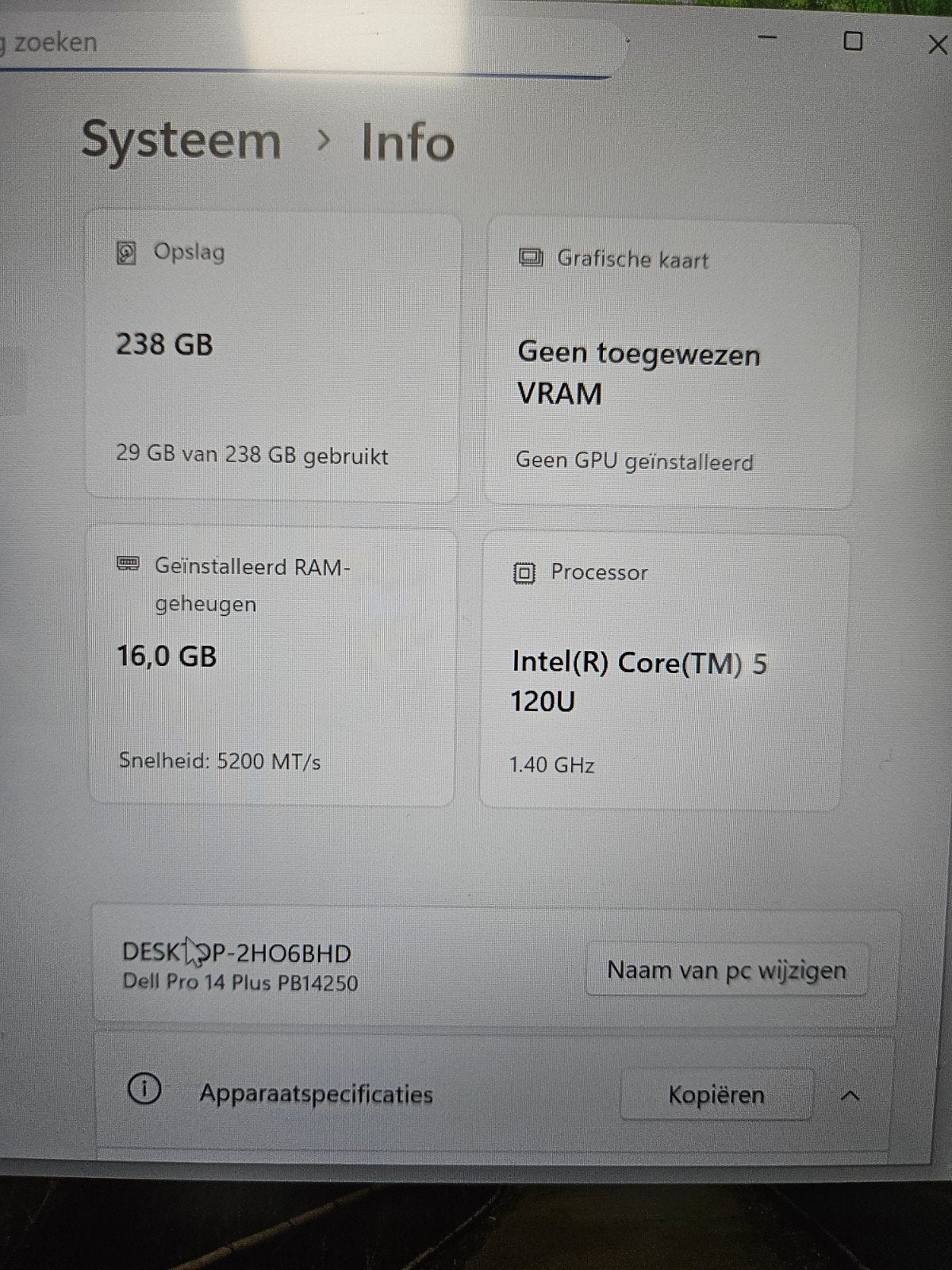 partij 5 stuks Dell Pro 14 Plus PB14250 Core 5 120U touch, Computers en Software, 14 inch, EenvoudPc B.V., Qwerty, Ophalen of Verzenden