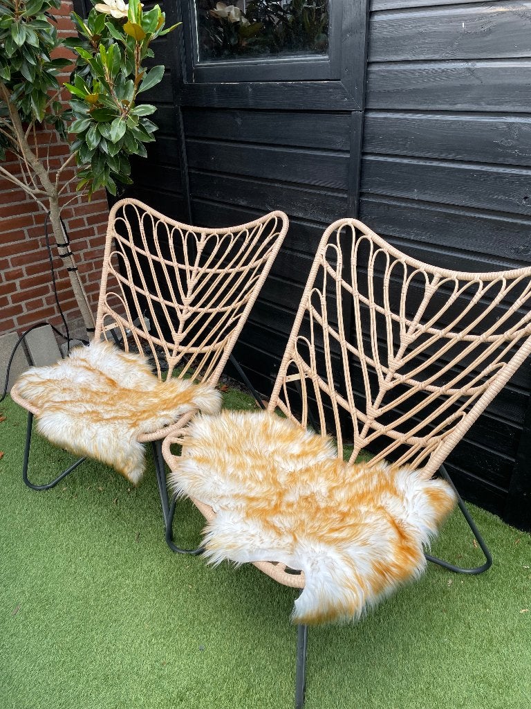 2 x loungestoel  vlinder (Intratuin), Ophalen, Gebruikt, Metaal