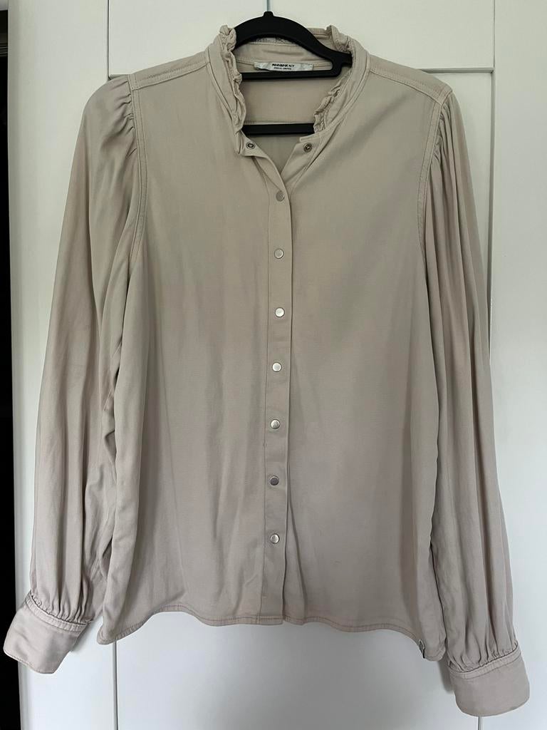 Penn&Ink NY blouse beige maat 36, Ophalen of Verzenden, Zo goed als nieuw, Maat 36 (S), Beige