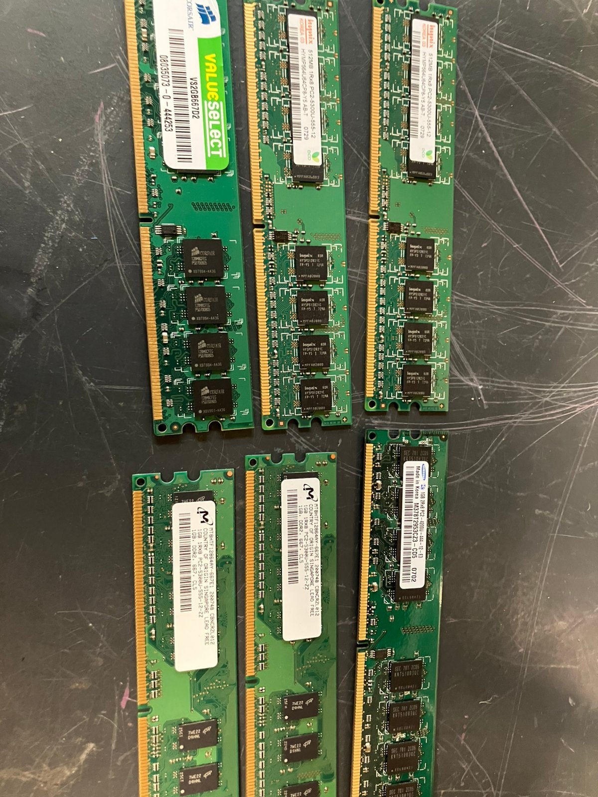 RAM geheugen DDR2  1GB per stuk, Ophalen, Zo goed als nieuw, DDR2, Desktop