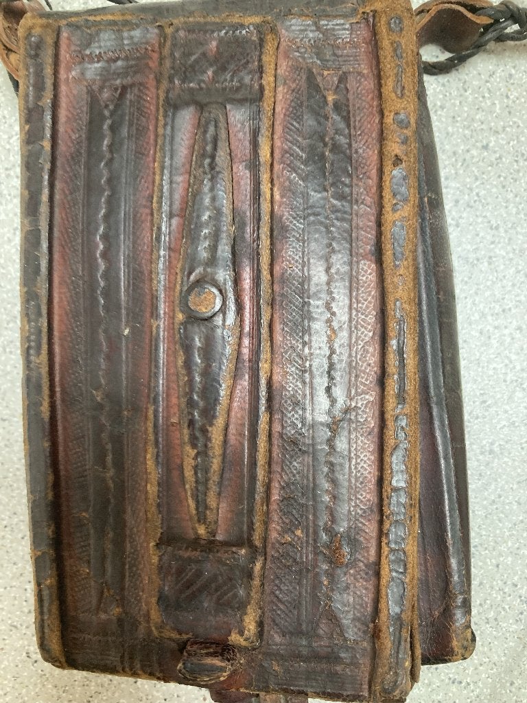 Tasje Afrika Leder TUAREG Touareg Noord Afrika Amulet Tas, Afrika, Ophalen