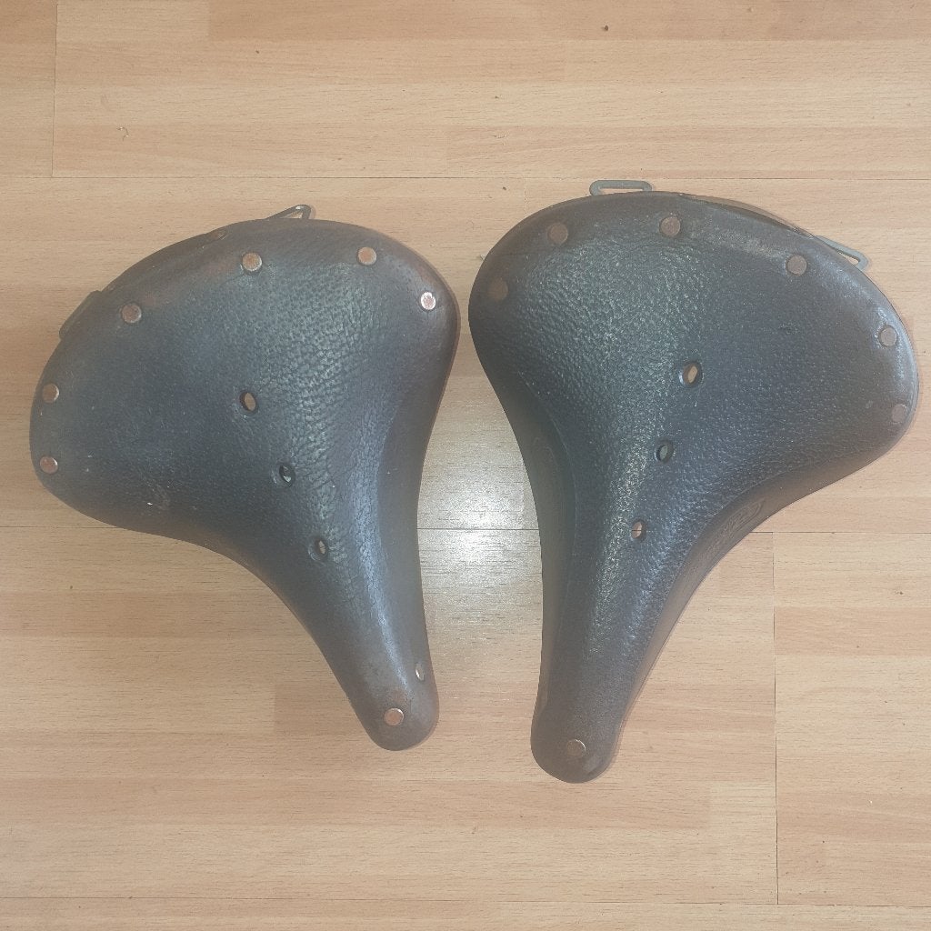 Brooks B68 leren zadel en Bagagedrager verbreder 2 stuks, Ophalen, Zadel, Staal