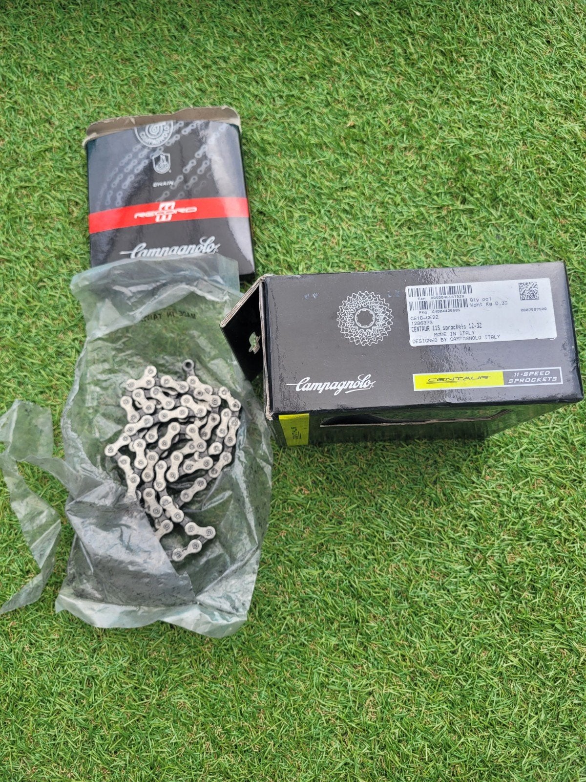 Campagnolo Centaur 11 speed cassette 12-32 met ketting, Fietsen en Brommers, Gebruikt, Campagnolo, Ophalen of Verzenden, Derailleur of Ketting