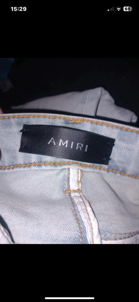 Amiri broek, Ophalen, Zo goed als nieuw, Blauw, W32 (confectie 46) of kleiner