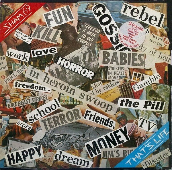 sham 69/thats life-punk/oi-ZELDZAAM-in klaphoes+poster-1st., LP, Gebruikt, Verzenden, Gatefold hoes