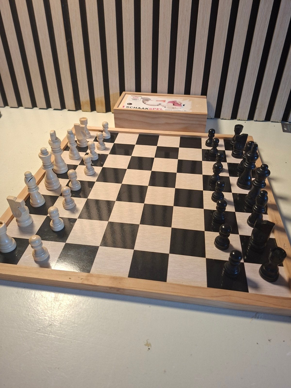 houten schaakspel en damspel, Hobby en Vrije tijd, Ophalen of Verzenden