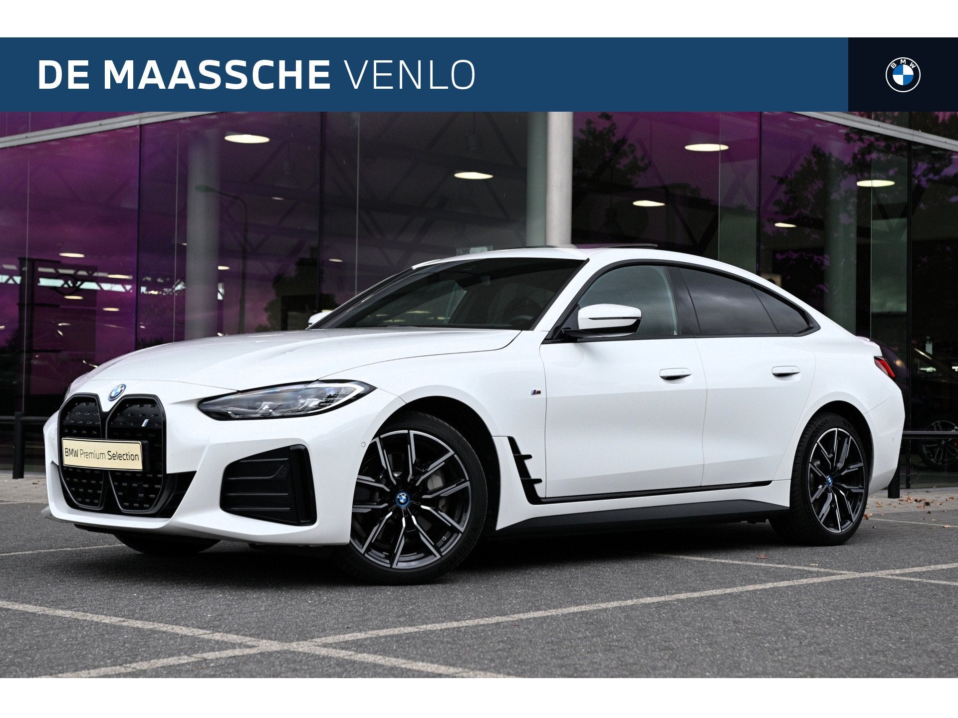 BMW i4 eDrive40 High Executive M Sport / Panoramadak / Achte, Dealer onderhouden, Achterwielaandrijving, Gebruikt, Met garantie (alle)