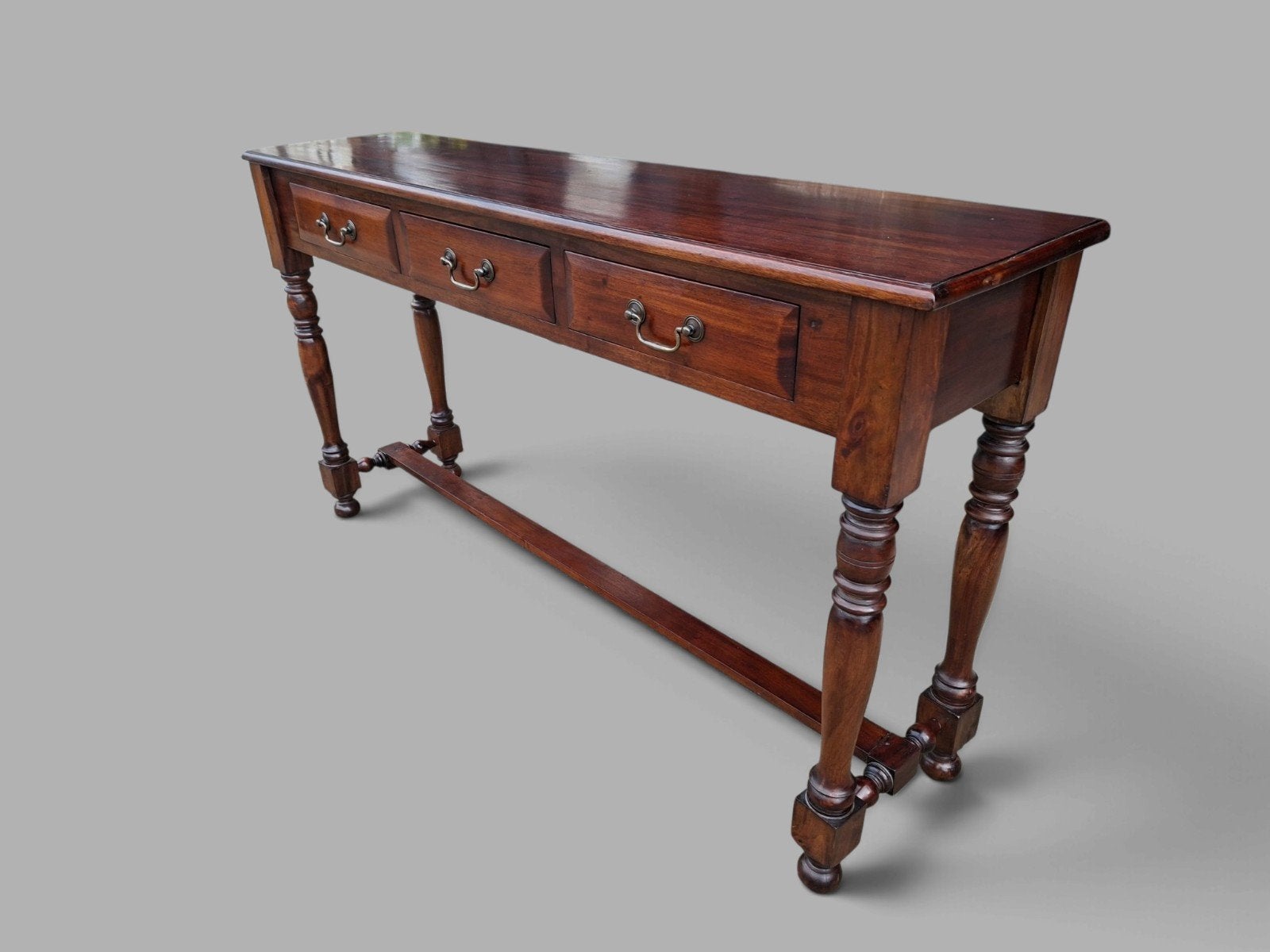 Klassieke Engelse sidetable, wandtafel, console afm: 140x34c, Ophalen of Verzenden