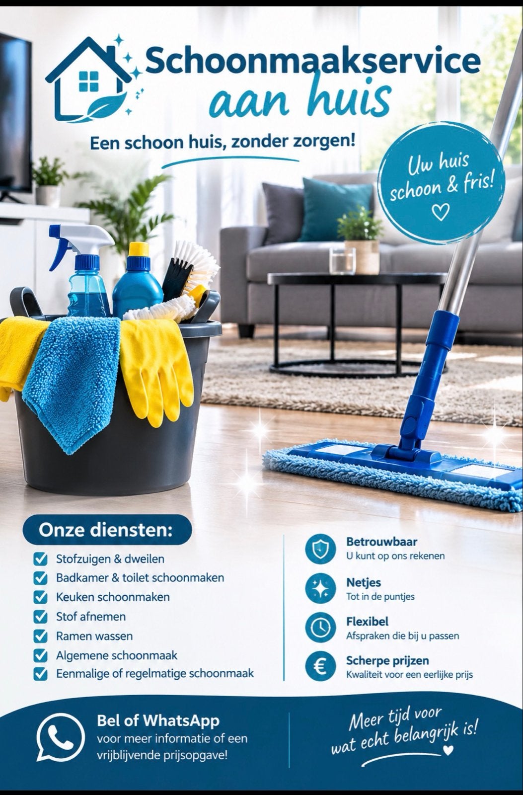 SCHOONMAAKSERVICE AAN HUIS, Vacatures