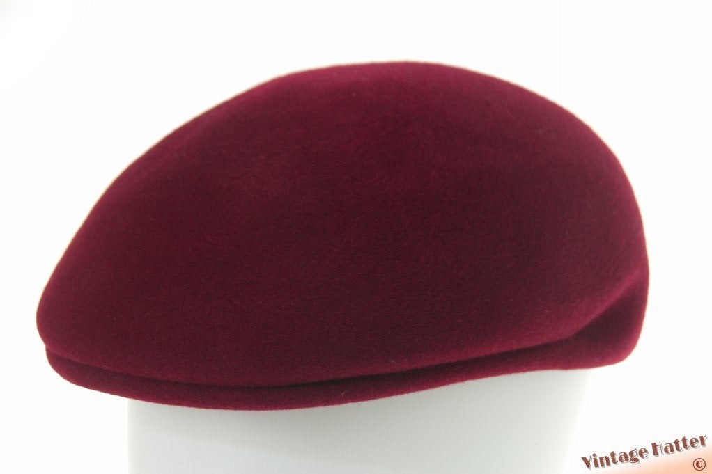 vintage Voorgevormde pet Vera Lepre bordeaux vilt 56, Vera Lepre, Ophalen of Verzenden, Pet, 57 cm (M, 7⅛ inch) of minder