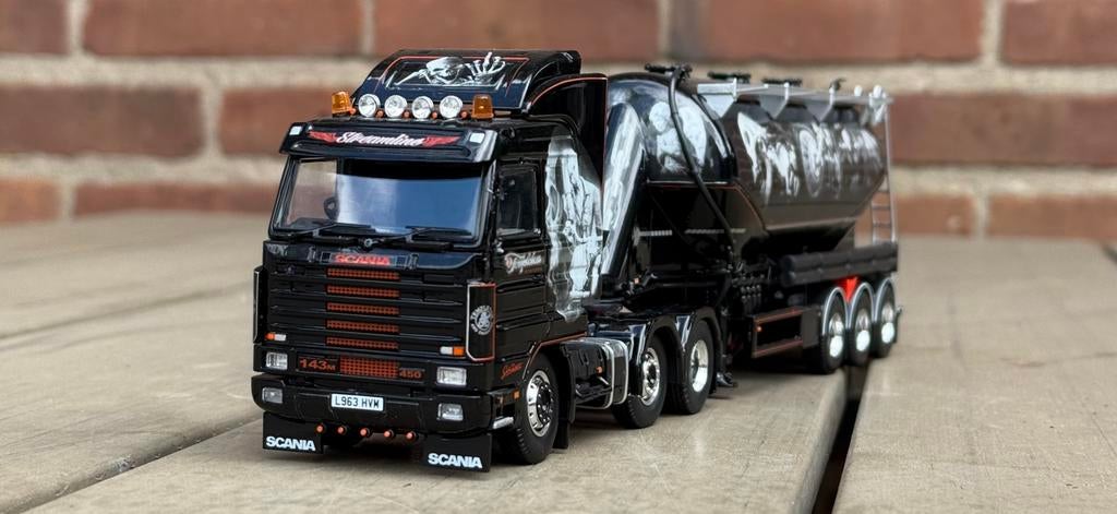 TEKNO SCANIA 143 M 450 STREAMLINE 6X2 JOHN, Ophalen of Verzenden, Zo goed als nieuw, Bus of Vrachtwagen, Tekno