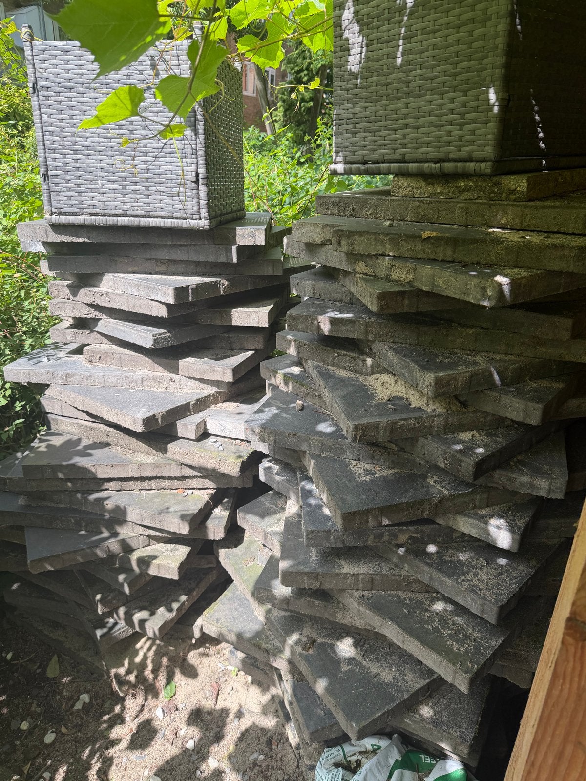 Gebruikte terrastegels voor tuin of oprit, Gebruikt, Ophalen of Verzenden, 10 m² of meer, Beton