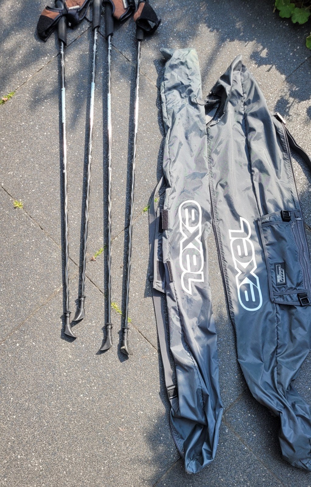 Komperdell Nordic Walking Stokken 115/120 cm met tas, Ophalen, Gebruikt, Wandelstok