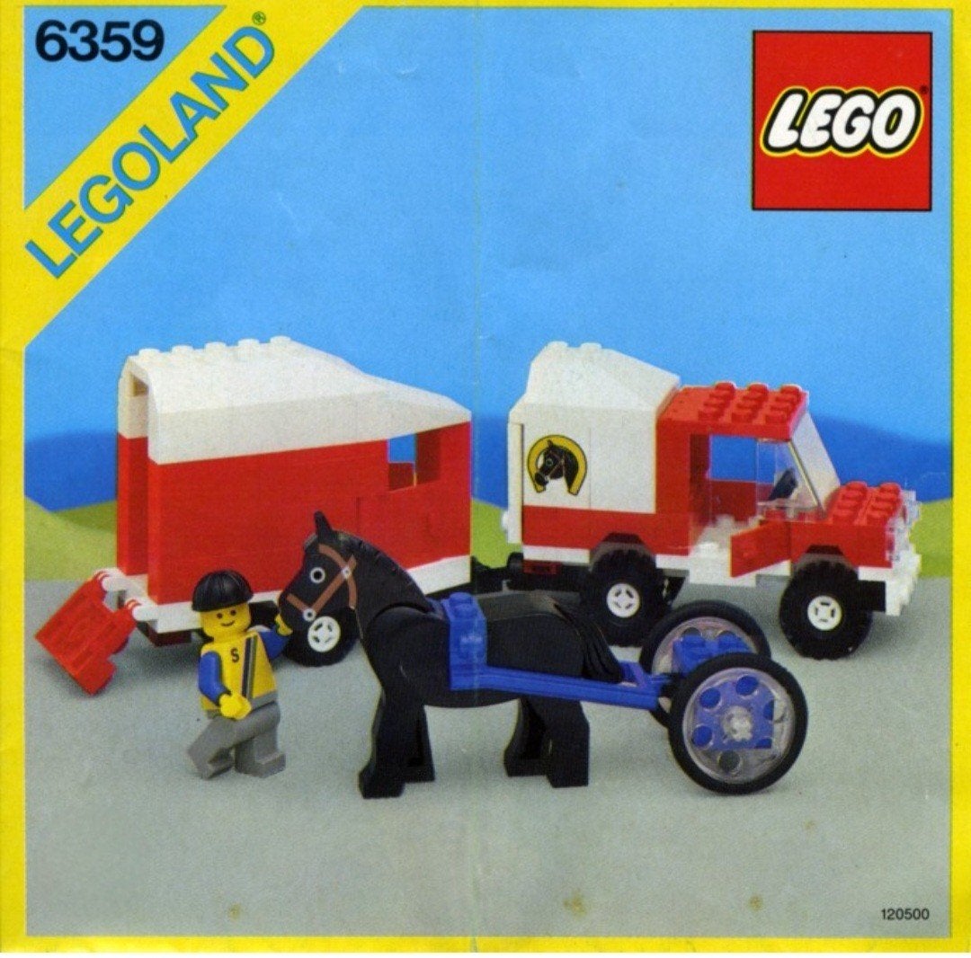 LEGO Legoland 6359 Horse Trailer - Compleet met Minifiguur, Gebruikt, Lego, Ophalen of Verzenden, LEGOLAND