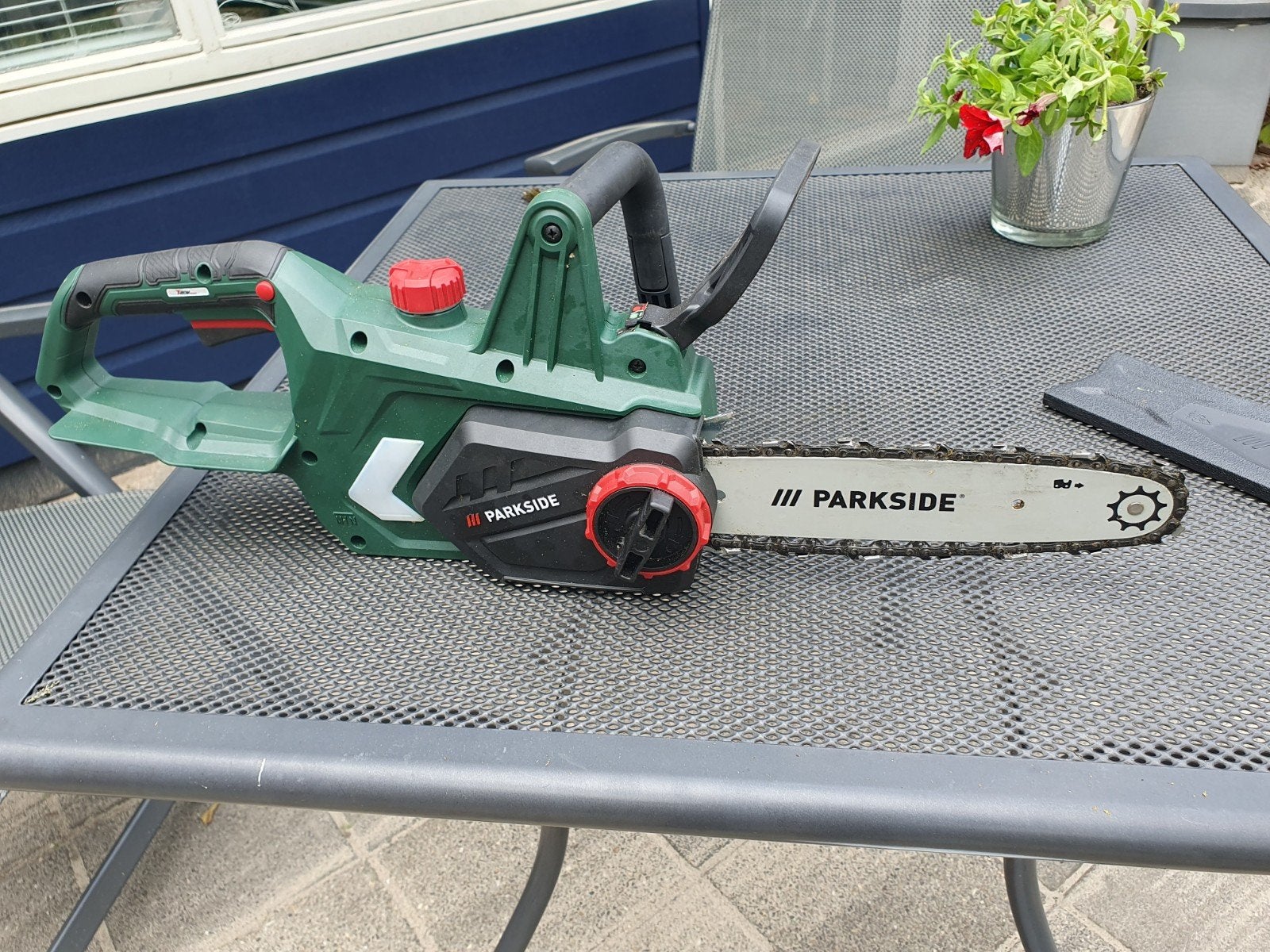 Parkside accukettingzaag 20V, Tuin en Terras, Ophalen, Zo goed als nieuw, Parkside